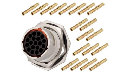 Złącze okrągłe gniazdo wtyk -PIN 19 żeńskie zaciskanie RT360 RT071619SNH-K