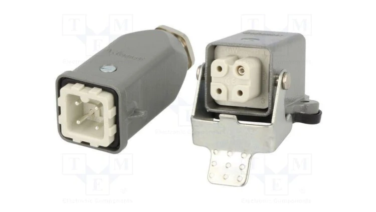 Złącze HDC męskie + żeńskie GWconnect PIN 4 10A 400V 3+PE 93603-0014