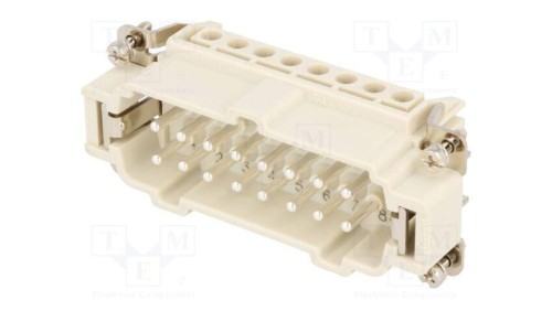 Złącze HDC wkładka stykowa męskie GWconnect PIN 16 16A 500V 93601-0273