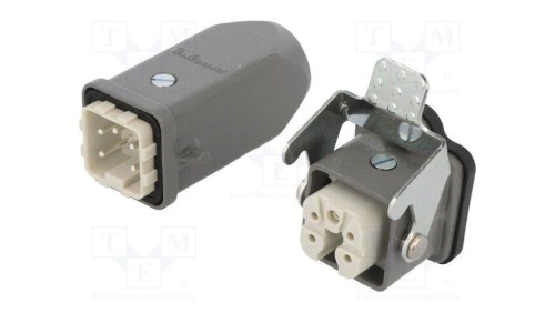 Złącze HDC męskie + żeńskie GWconnect PIN 5 10A 400V 4+PE 93603-0031