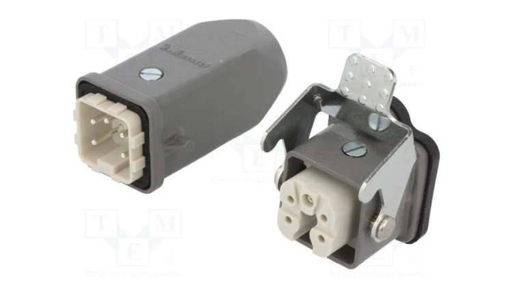 Złącze HDC męskie + żeńskie GWconnect PIN 5 10A 400V 4+PE 93603-0031