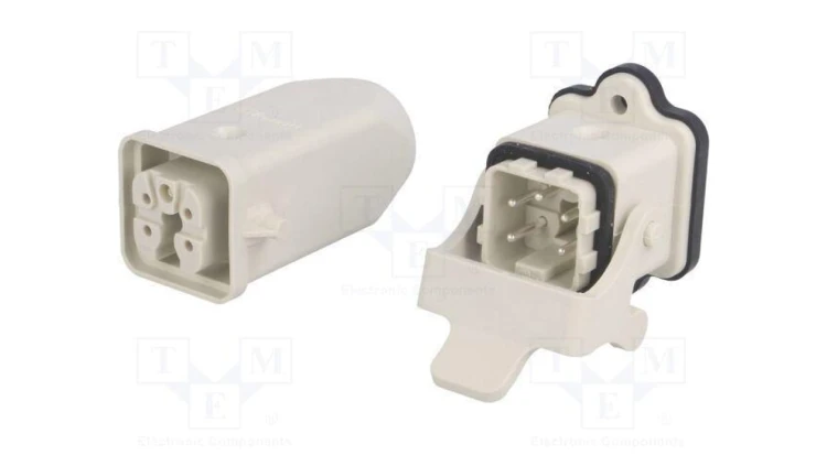 Złącze HDC męskie + żeńskie GWconnect PIN 5 10A 400V 4+PE 93603-0027