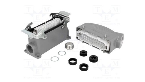 Złącze HDC męskie + żeńskie GWconnect PIN 24 16A 500V 24+PE 93603-0094