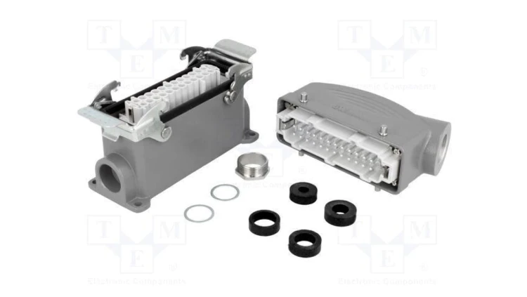 Złącze HDC męskie + żeńskie GWconnect PIN 24 16A 500V 24+PE 93603-0094