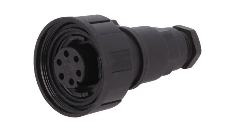 Złącze okrągłe wtyk żeńskie PIN: 6 5A 250V IP68 UL94V-0 6÷8mm PX0739/S
