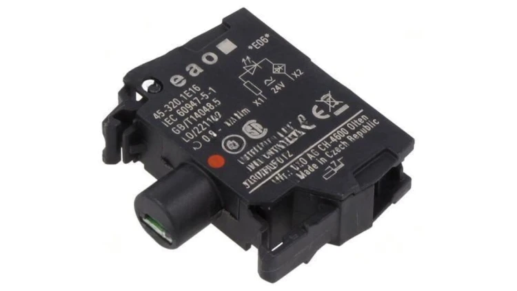 Element podświetlający 22mm 45 do płyty czołowej 24VAC 24VDC 45-320.1E16