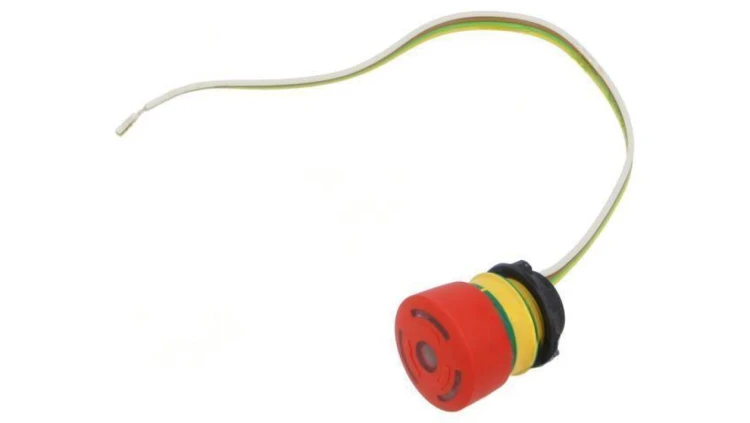 Przełącznik bezpieczeństwa 22mm Poz.stab 2 NC czerwony LED 84-5321.2B40