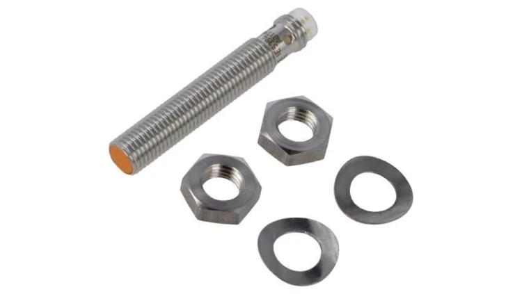 Czujnik Indukcyjny Obudowa: M8 Zabudowany (flush) Zasięg: 2mm Wyjście: 1xPNP(NO) Złącze: M8 Zasilanie: 10-30VDC IP67 IE5394