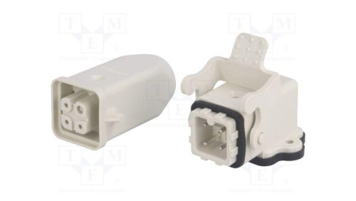 Złącze HDC męskie + żeńskie GWconnect PIN 4 10A 400V 3+PE 93603-0009
