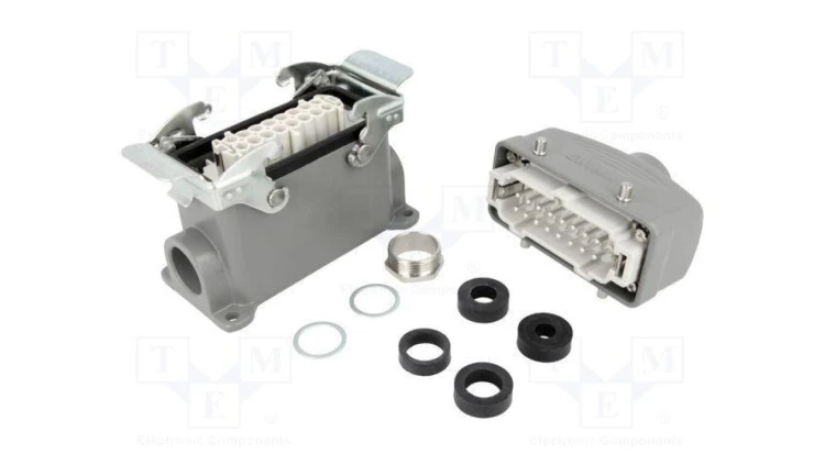 Złącze HDC męskie + żeńskie GWconnect PIN 16 16A 500V 16+PE 93603-0080