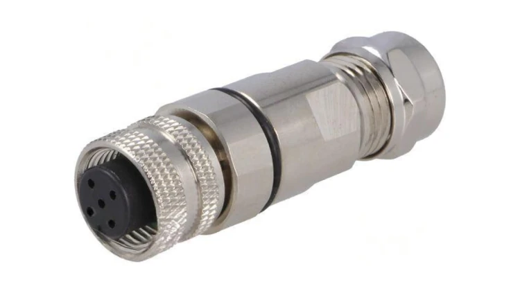 Złącze M12 wtyk PIN: 5 żeńskie 60V proste IP67 lutowanie 4A PXMBNI12FBF05ASCPG7