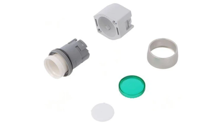 Przełącznik przyciskany 22mm Poz.stab 1 zielony brak IP65 704.012.5