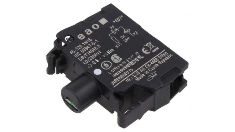 Element podświetlający 22mm 45 do płyty czołowej 24VAC biały 45-320.1N16