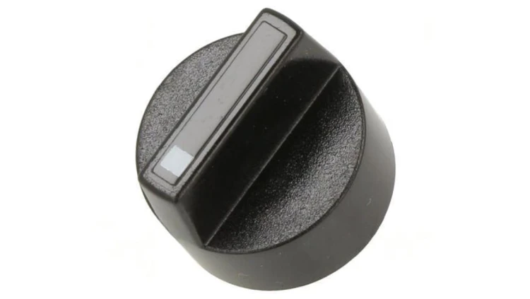 Pokrętło 61 Kolor przycisku czarny Ø18mm Korpus czarny 61-9028.0