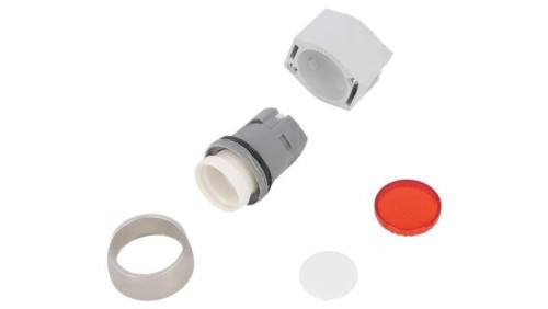 Przełącznik przyciskany 22mm Poz.stab 2 czerwony brak IP65 704.042.2