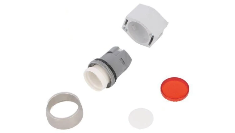 Przełącznik przyciskany 22mm Poz.stab 2 czerwony brak IP65 704.042.2