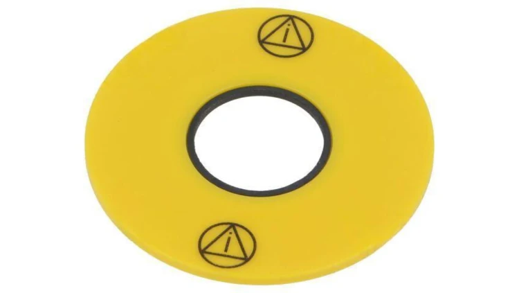 Tabliczka opisowa 61 43mm Korpus żółty plastik 61-9970.9