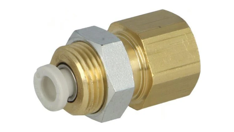 Złączka wtykowa gwintowana,prosta -1-10bar mosiądz -5-60C KQ2E04-01A