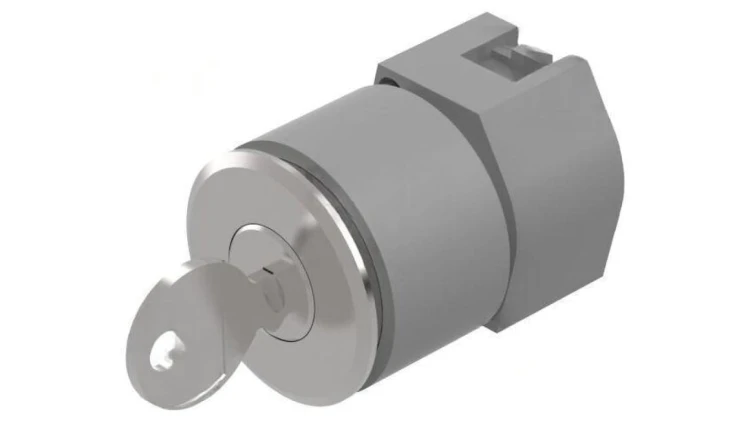 Przełącznik obrotowy z kluczem 30mm Poz.stab 1 srebrny brak 704.123.018