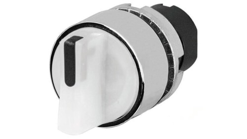 Przełącznik obrotowy 22mm Poz.stab 2 biały IP65 wystający 46-2W28.3CV0.001