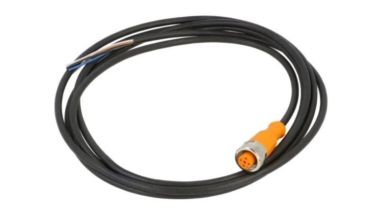 Przewód z gniazdem Złącze: M12 Gniazdo (proste, 4-PIN) Przewód 2m IP65/IP67/IP68/IP69K Styki pozłacane, Bezhalogenowy EVC001