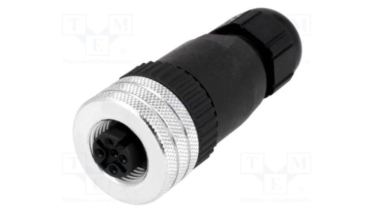 Złącze M12 wtyk PIN 5 żeńskie Micro-Change proste IP67 4A 1200710041