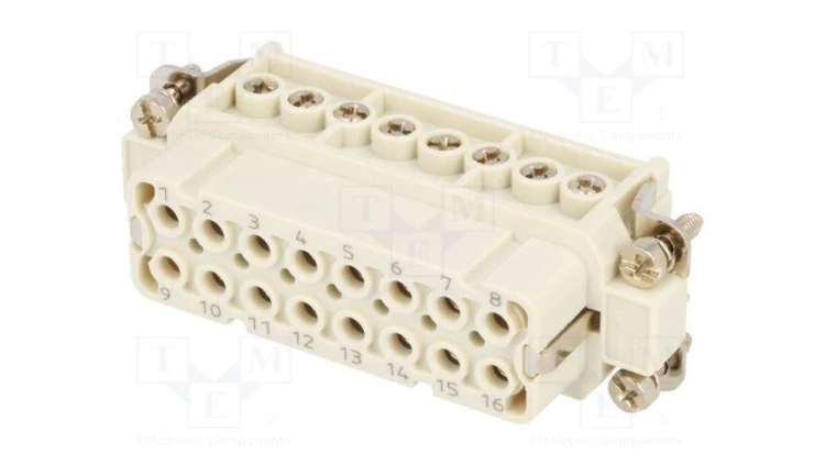 Złącze HDC wkładka stykowa żeńskie GWconnect PIN 16 16A 250V 93601-0143