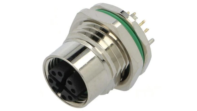 Złącze M12 gniazdo PIN: 8 żeńskie 48V proste IP67 THT 0,5A PXMBNI12RPF08XPCM16
