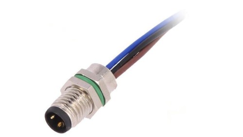 Złącze M8 męskie PIN: 3 60V IP67 na panel,nakrętka od przodu PXMBNI08RPM03AFL001
