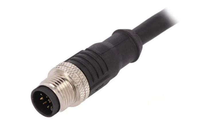 Złącze M12 wtyk męskie PIN: 12 proste 1,5A 30V IP67 przewody PXPTPU12FIM12ACL010PUR