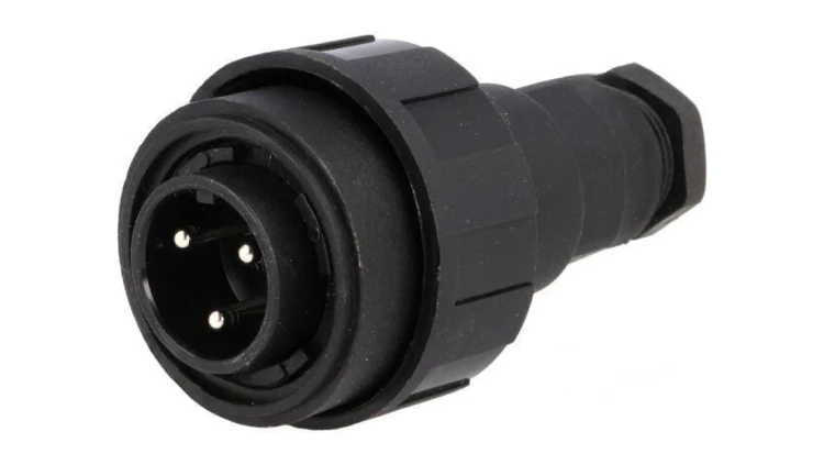 Złącze okrągłe wtyk męskie PIN: 3 12A 250V IP68 UL94V-0 6÷8mm PX0731/P
