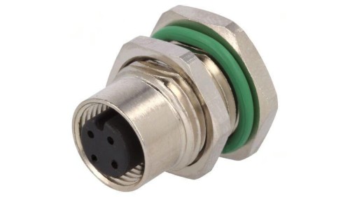 Złącze M12 gniazdo PIN: 4 żeńskie 250V proste IP67 THT 4A PXMBNI12RPF04APCPG9