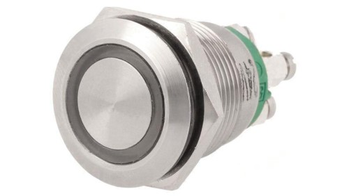 Przełącznik wandaloodporny Poz: 2 SPST-NO 0,05A/24VDC IP66 MPI002/TE/GN/24