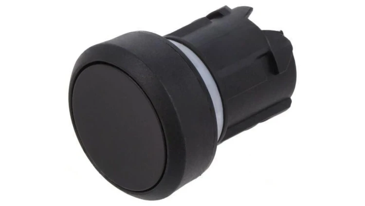 Przełącznik przyciskany 22mm Poz.stab 1 czarny brak płaski 45-2131.1110.000