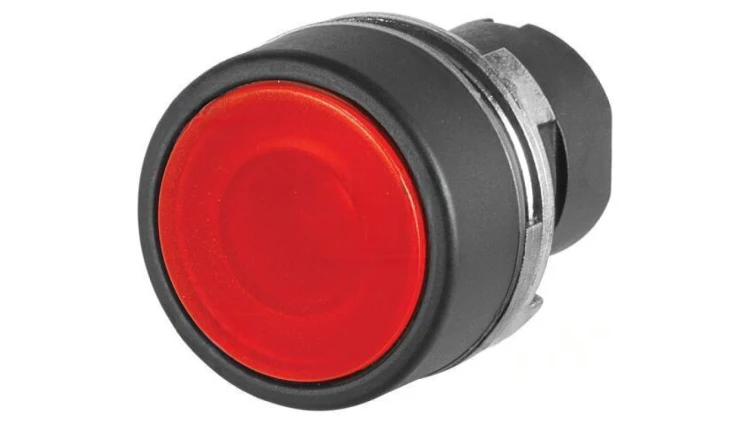 Przełącznik przyciskany 22mm Poz.stab 2 czerwony IP65 płaski 46-2234.11E0.000