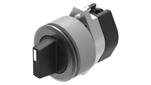 Przełącznik obrotowy 30mm czarny brak IP65 wystający OptoHiT 704.411.010KN