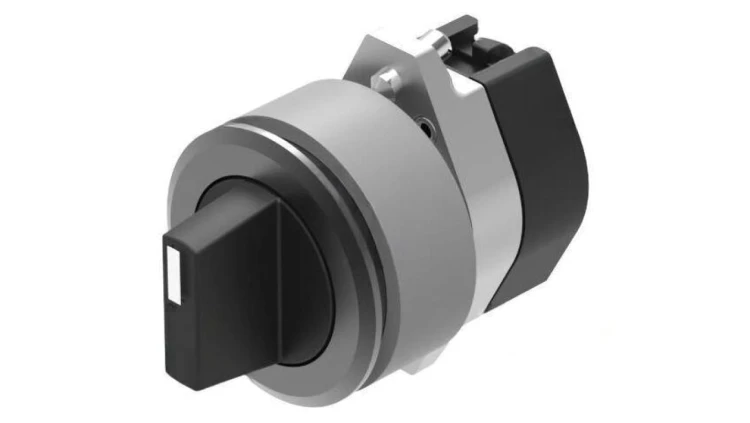 Przełącznik obrotowy 30mm czarny brak IP65 wystający OptoHiT 704.411.010KN