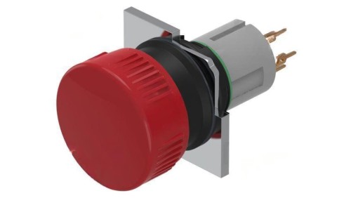 Przełącznik przyciskany 16mm Poz.stab 1 NC x2 czerwony brak 51-152.0262