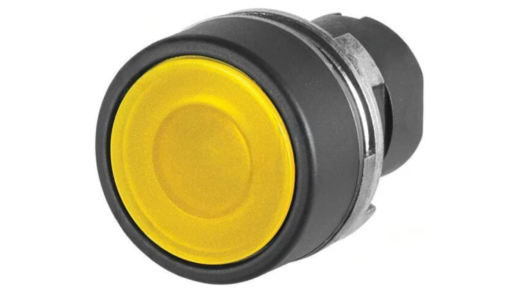 Przełącznik przyciskany 22mm Poz.stab 2 żółty IP65 płaski 46-2234.11G0.000