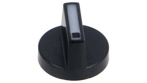 Pokrętło Kolor przycisku biały plastik Ø18mm Korpus czarny 52-928.9