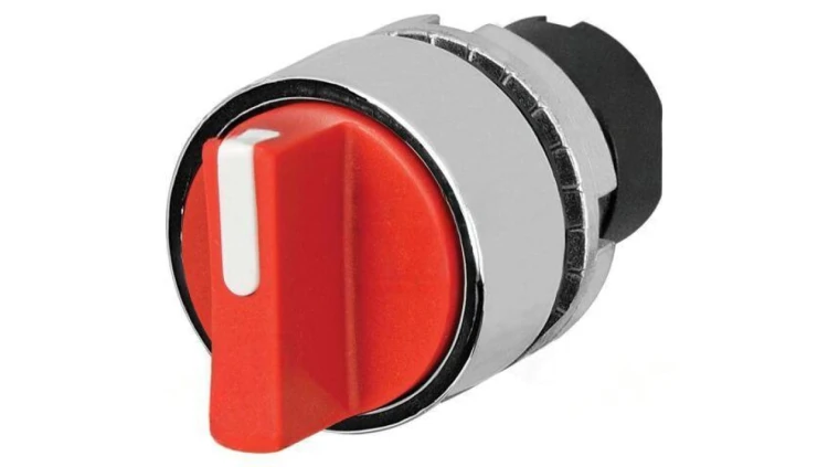 Przełącznik obrotowy 22mm Poz.stab 2 czerwony brak IP65 46 46-2828.3CP0.001