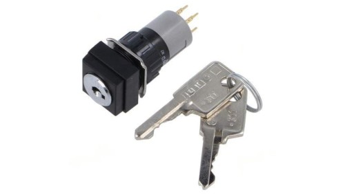Przełącznik obrotowy z kluczem 16mm Poz.stab 2 NC + NO 51 51-445.036D