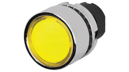 Przełącznik przyciskany 22mm Poz.stab 1 żółty IP65 płaski 46-2231.31G0.000