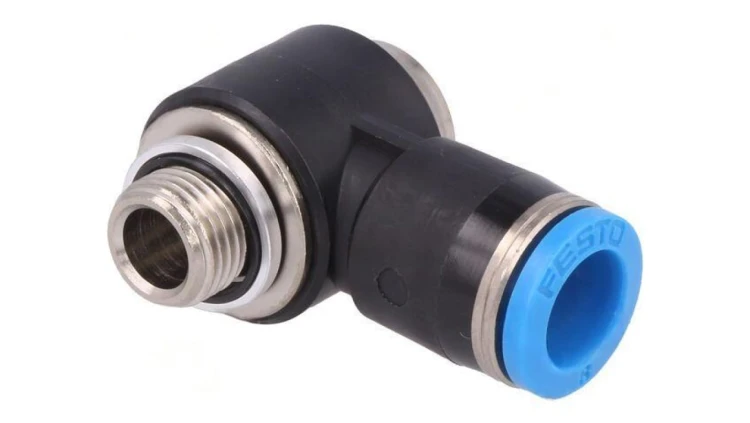 Złączka wtykowa gwintowana,kątowa 90 -0,95-6bar QS -10-80C 186150