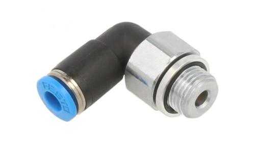 Złączka wtykowa gwintowana,kątowa 90 -0,95-6bar 0-60C 186285