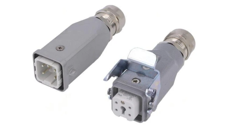 Złącze HDC męskie + żeńskie 10A 400V -PIN 5 4+PE rozmiar A3 C14610E0049214
