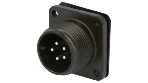 Złącze okrągłe gniazdo kołnierz (4 otwory) na panel -PIN 5 DS3102A 14S-5P