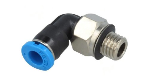 Złączka wtykowa gwintowana,kątowa 90 -0,95-6bar Gwint M7 186352