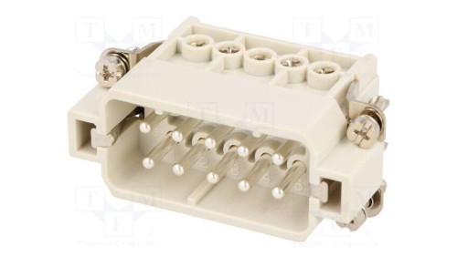 Złącze HDC wkładka stykowa męskie GWconnect PIN 10 16A 250V 93601-0139