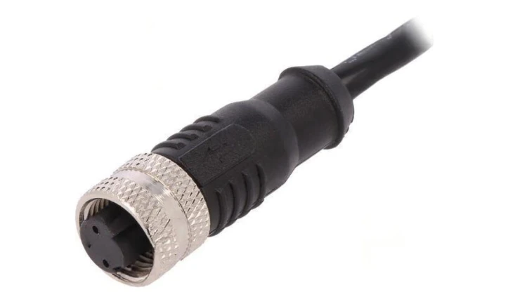 Złącze M12 wtyk żeńskie PIN: 4 proste kod D-Ethernet 4A 250V PXPPVC12FBF04DCL010PVC